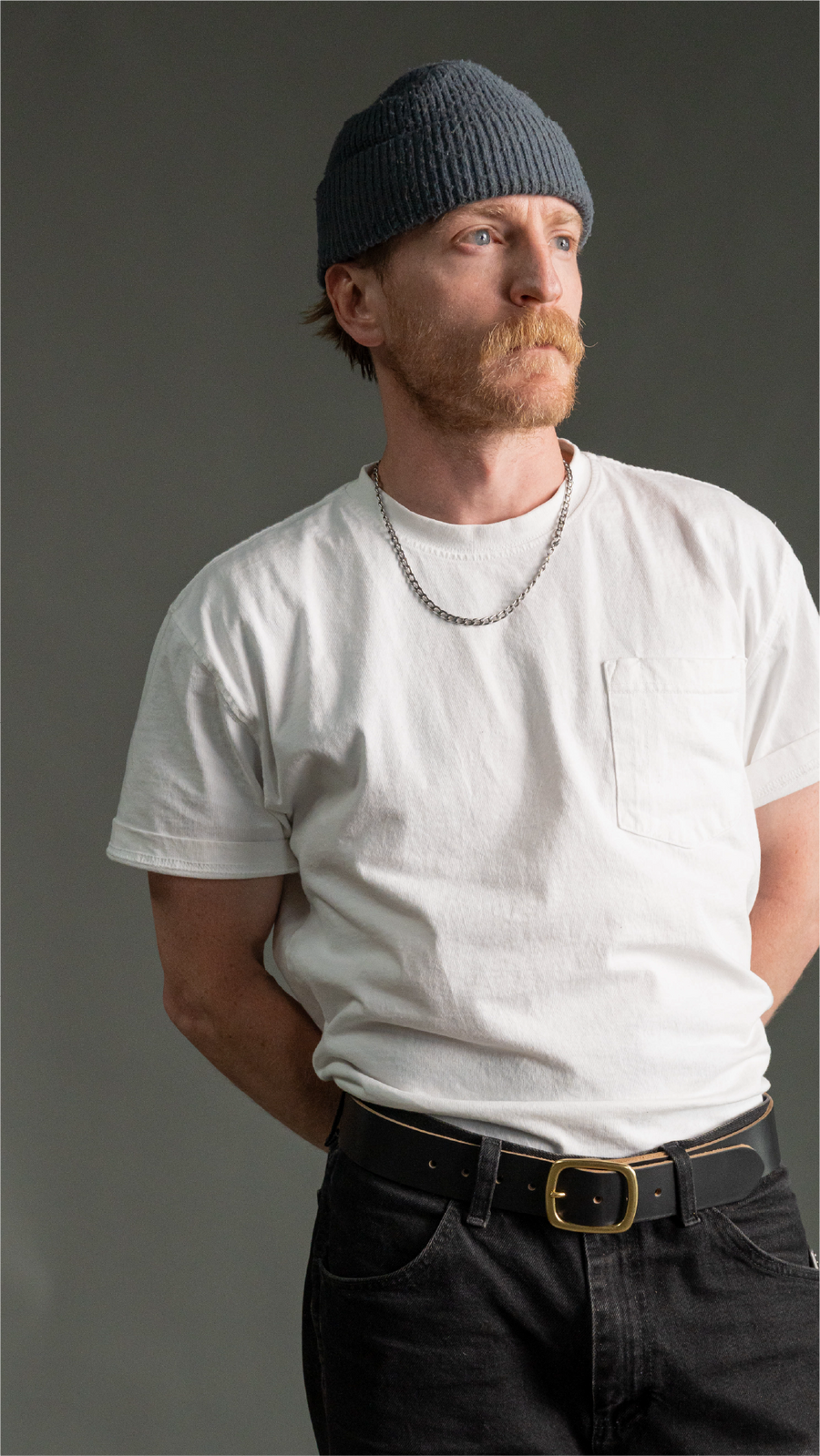 Photographer wearing the Lone Bandit camera harness