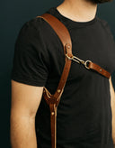 Light Brown Leather Lone Camera Harness