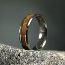 Mozambique Wood Inlay Ring