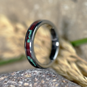 Purple Heart and Scattered Turquoise Ring