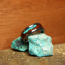 Redwood and turquoise ring